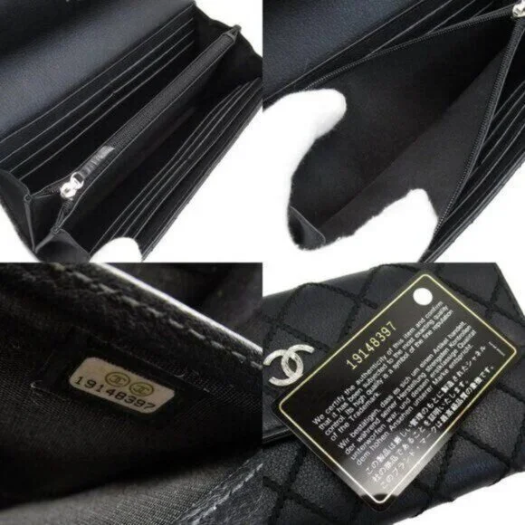 Authentic CHANEL CC Wild Stitch Lambskin Wallet on Chain Shoulder Crossbody - Picture 15 of 15